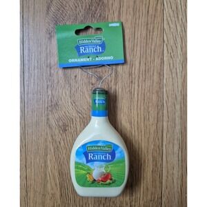 Hidden Valley Ranch Dressing Bottle Novelty Christmas Three Ornament‎